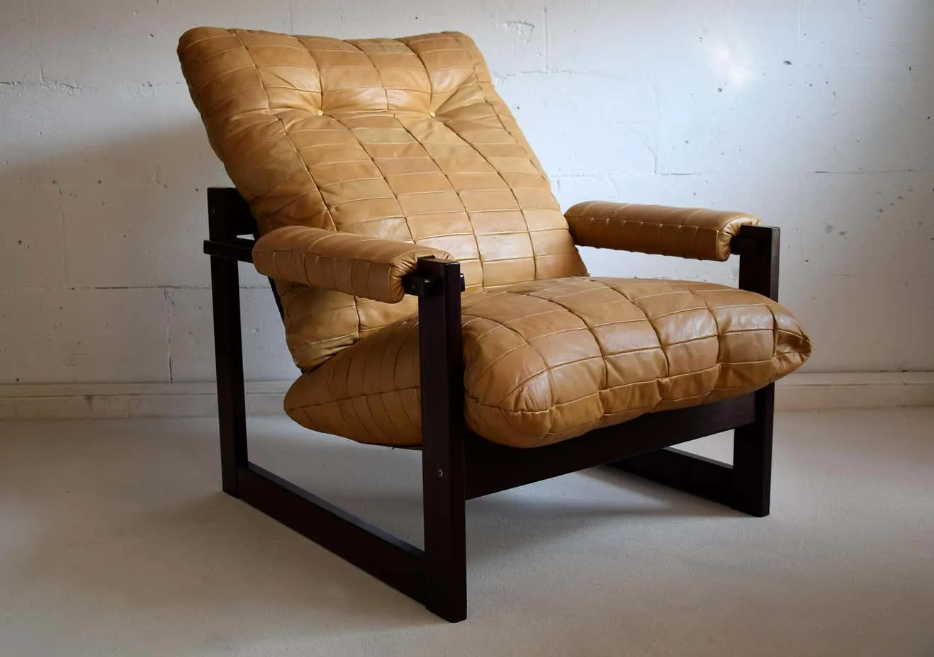 Percival Lafer Mid-Century Modern Brazilian Mahogany and Leather Lounge Chair