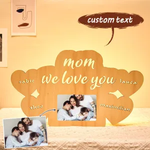 Personalized Family Name Lamp Gift for Mom