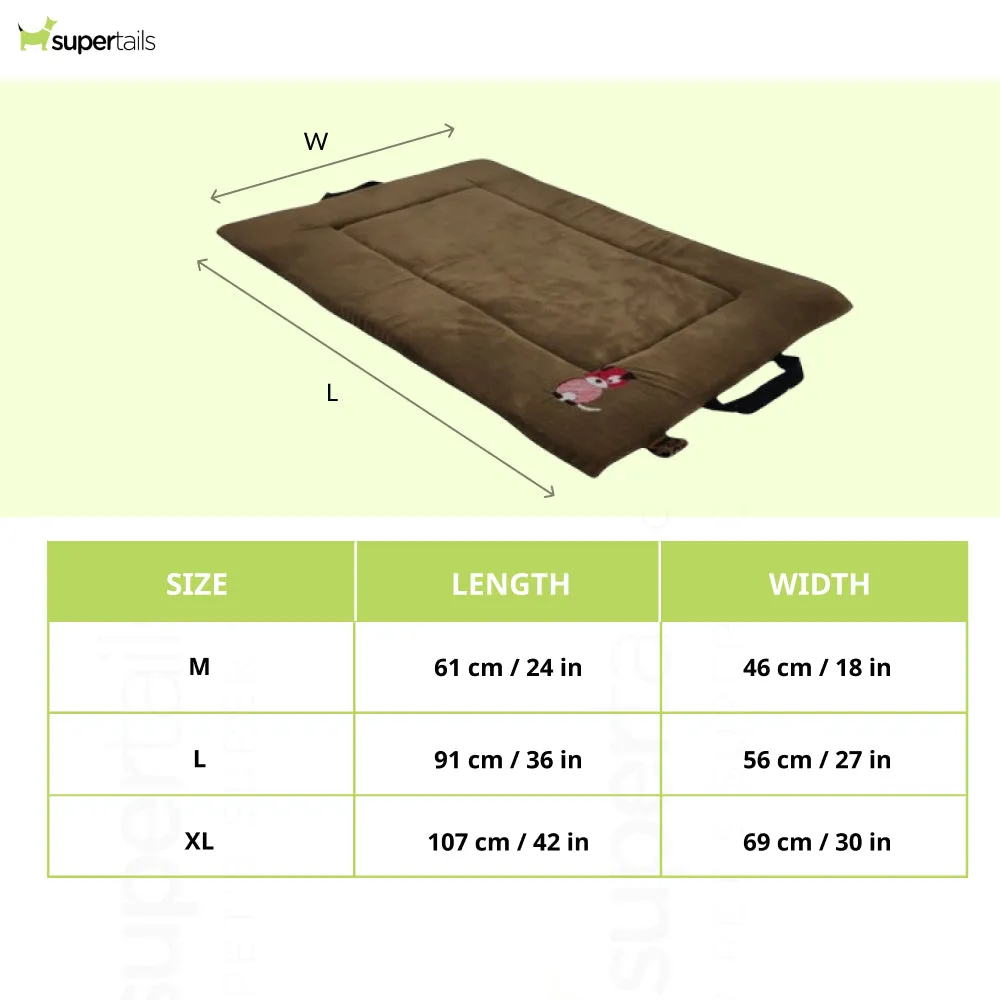 Petter World Memory Foam Base with Cooling Gel Summer Mat for Dogs and Cats (Mocha Brown)