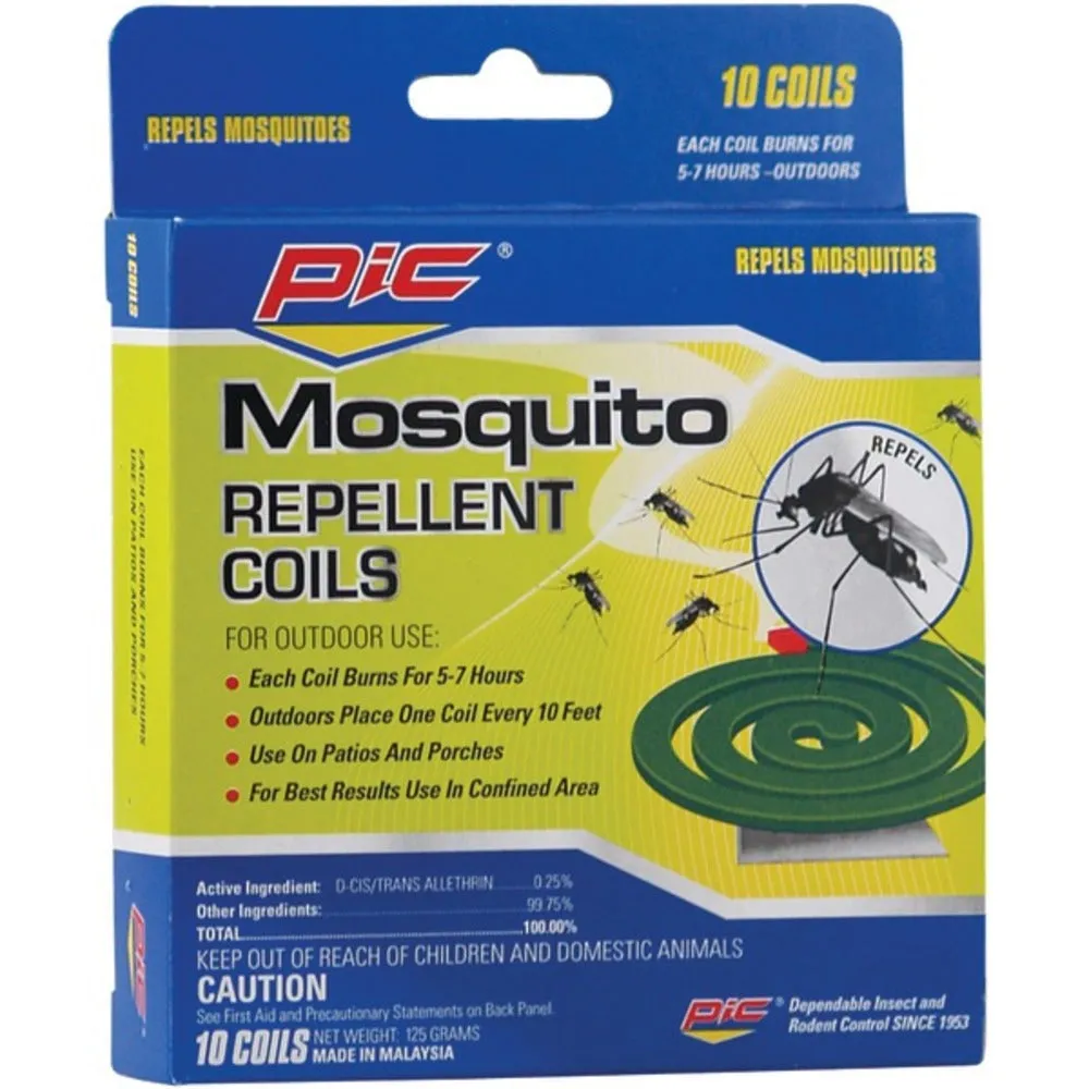 PIC C-10-12 Mosquito Repellent Coils, 10 pk