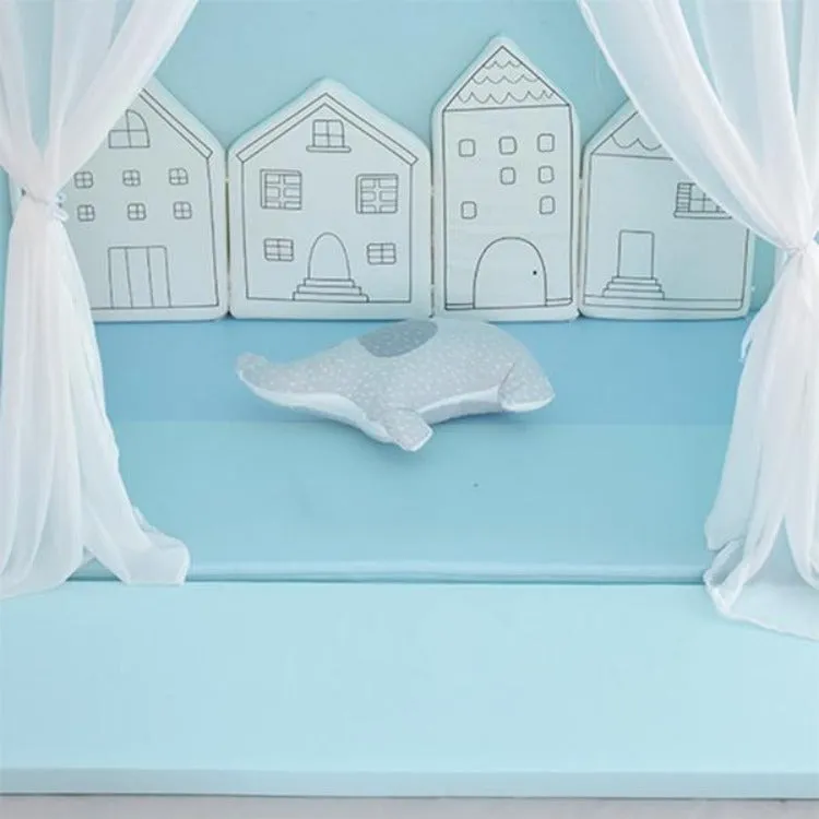 Playhouse with Curtain | Blue