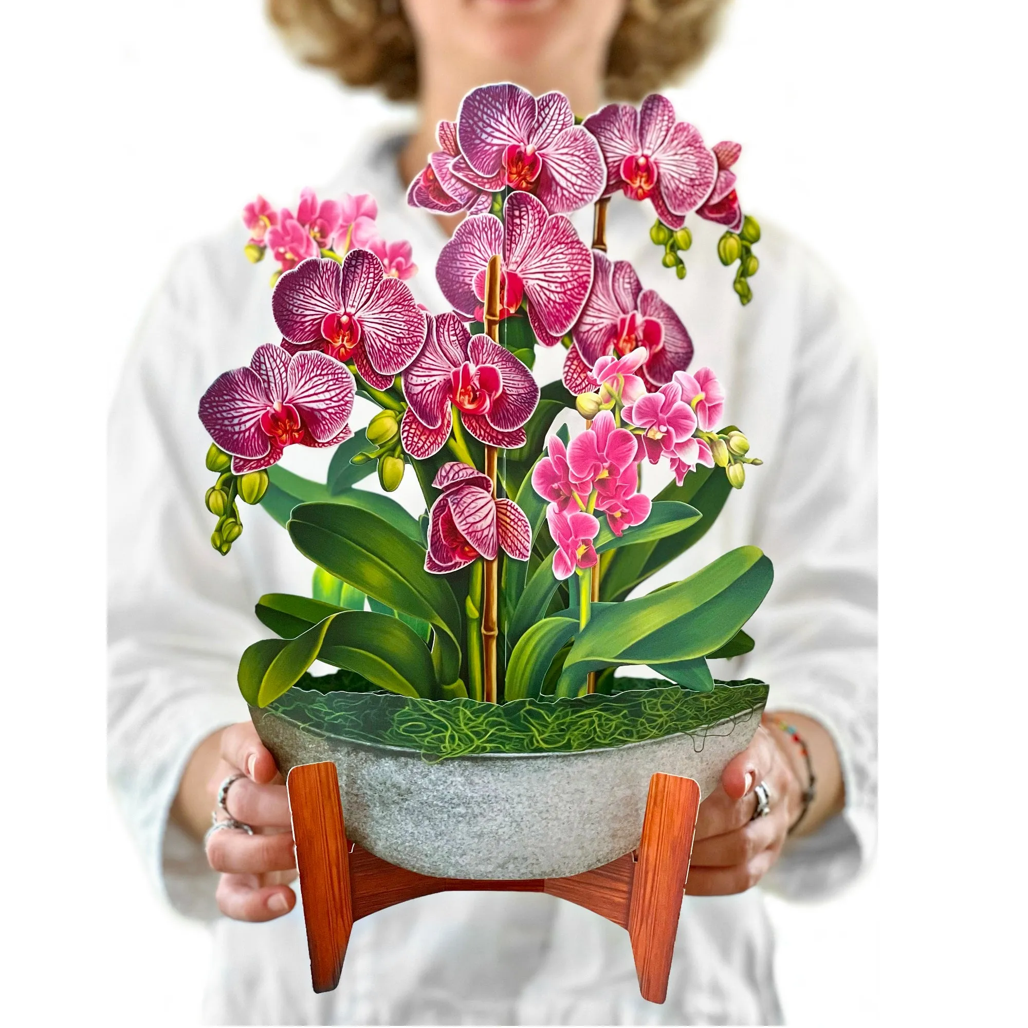 Pop-Up Greeting Card Orchid Oasis