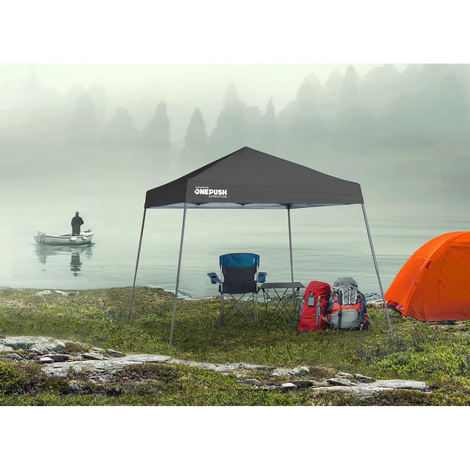 Quik Shade | Expedition EX64 One Push 10' x 10' Slant Leg Canopy - Charcoal