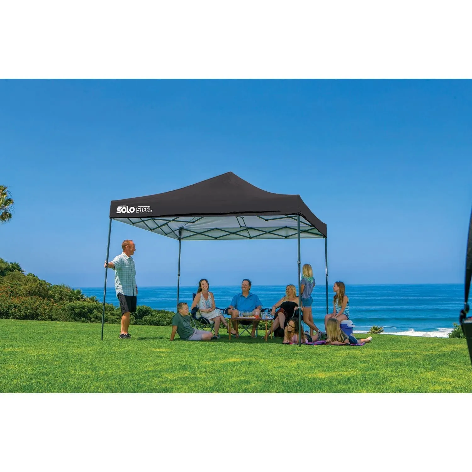 Quik Shade | Solo Steel 100 10 x 10 ft. Straight Leg Canopy - Black