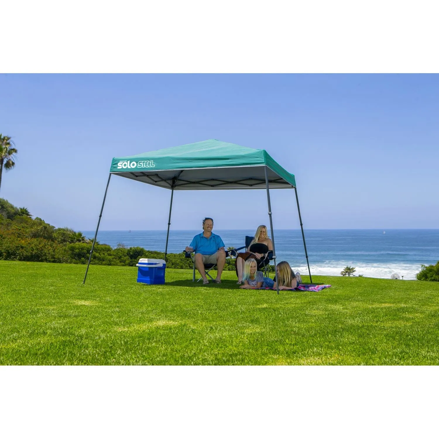 Quik Shade | Solo Steel 64 10' x 10' Slant Leg Canopy - Turquoise