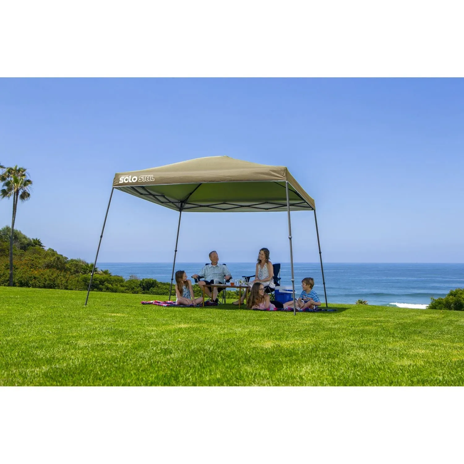 Quik Shade | Solo Steel 90 11' x 11' Slant Leg Canopy - Khaki