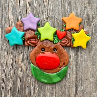 Reindeer Stars Family Christmas Ornament