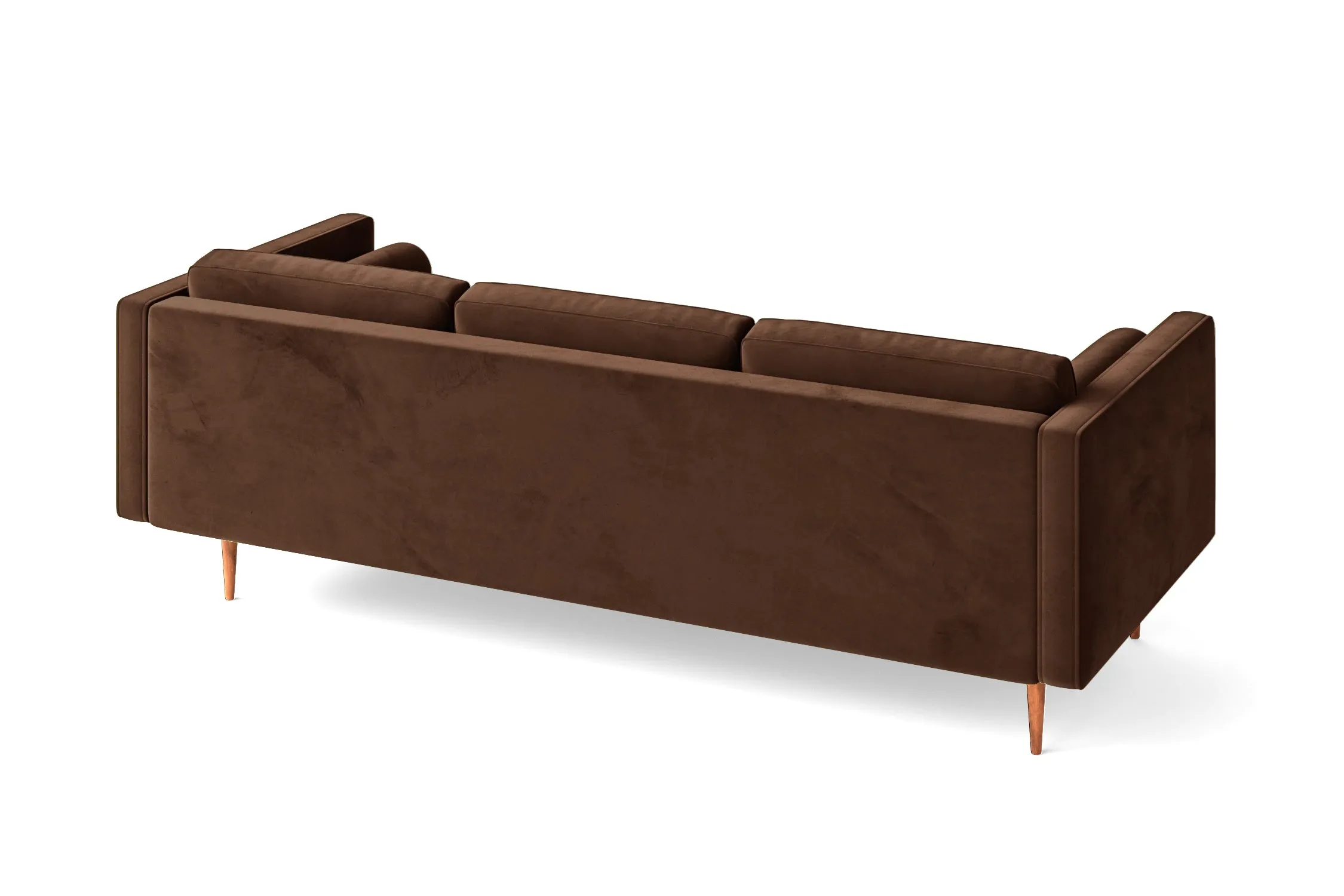 Salerno 3 Seater Sofa Coffee Brown Velvet