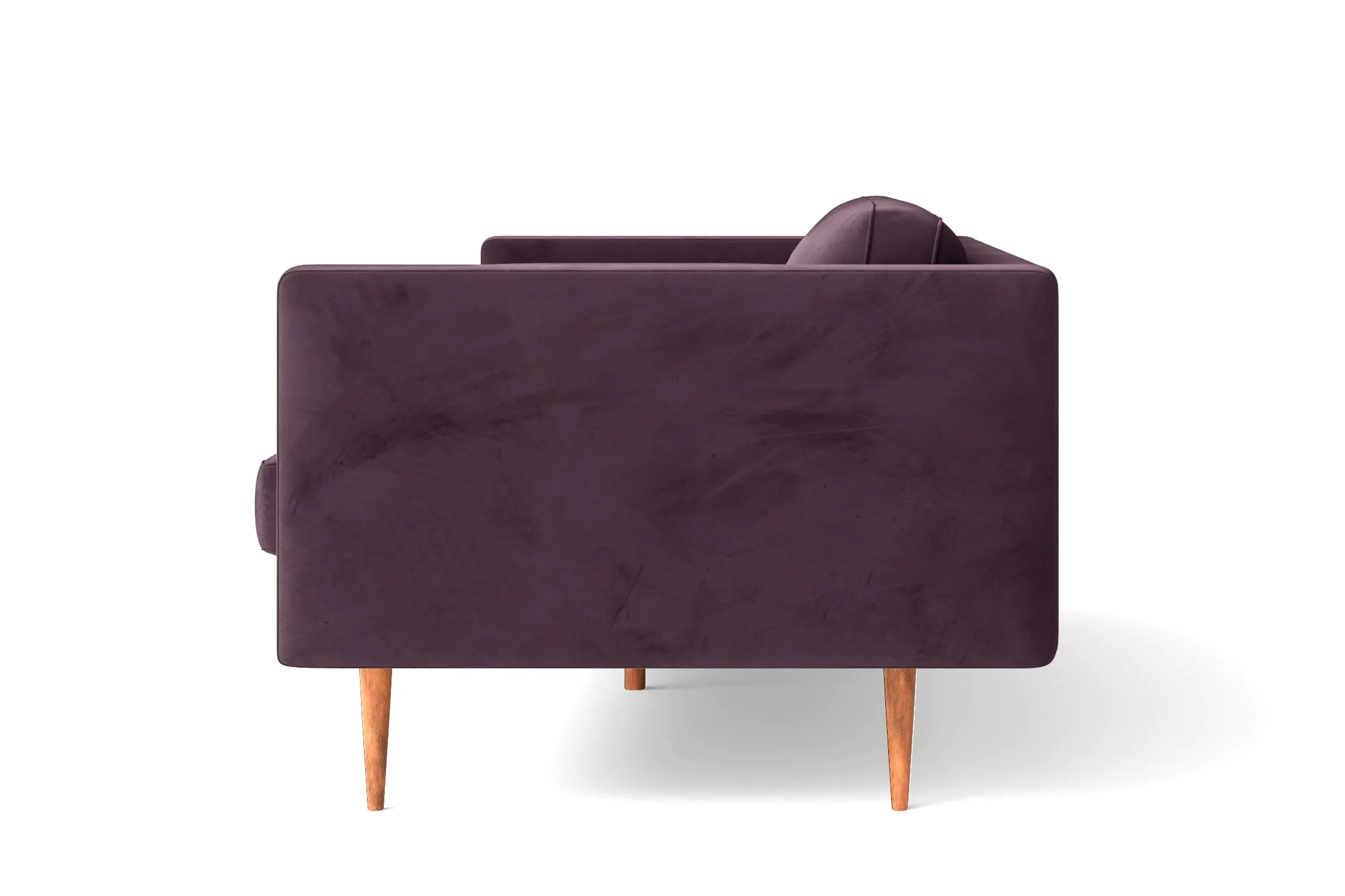 Salerno 4 Seater Sofa Purple Velvet