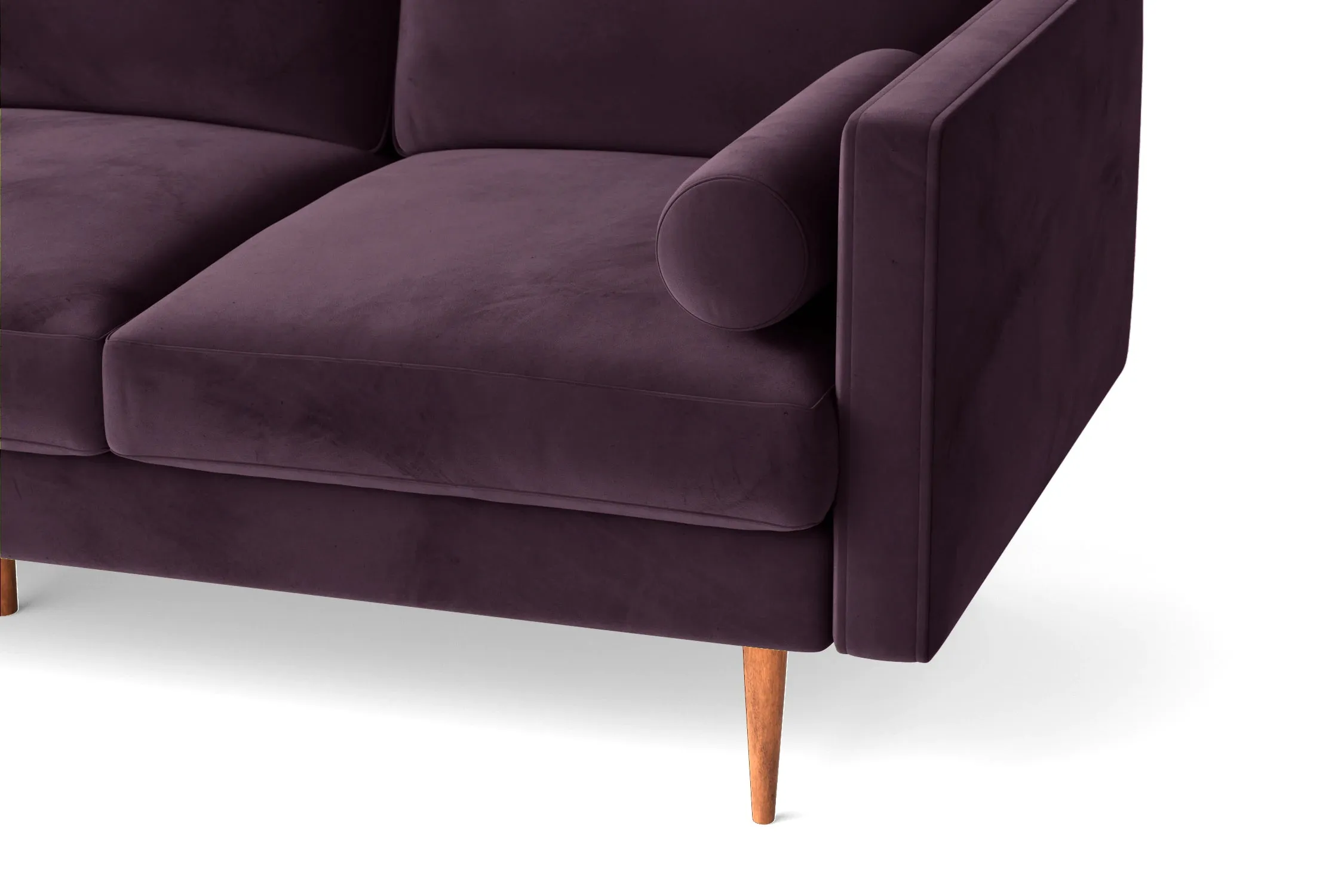 Salerno 4 Seater Sofa Purple Velvet