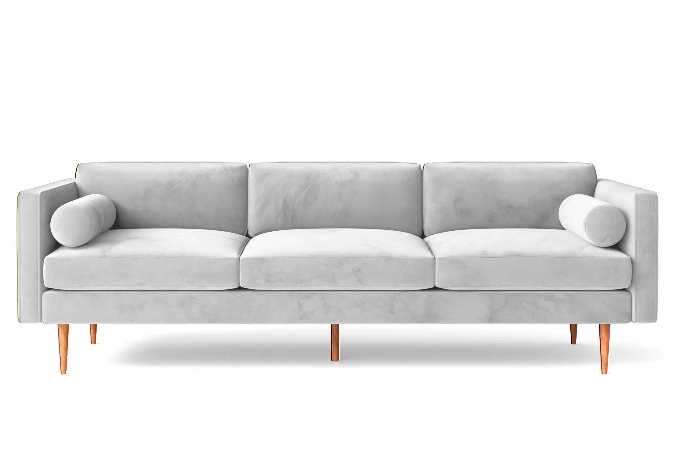 Salerno 4 Seater Sofa White Velvet