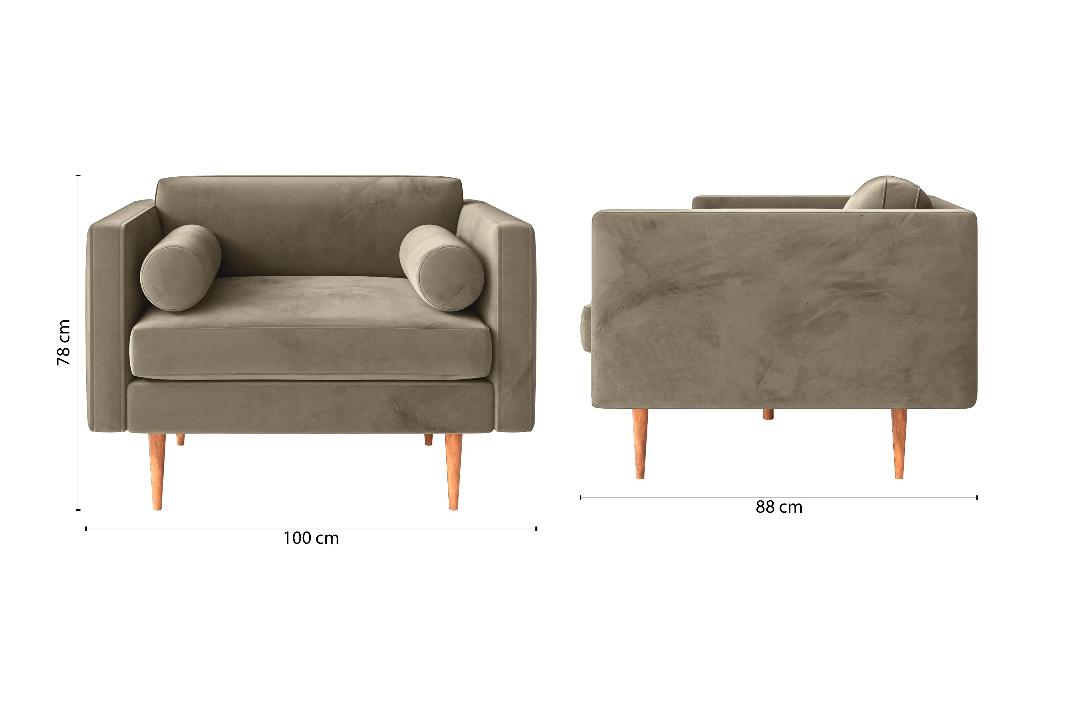 Salerno Armchair Sand Velvet