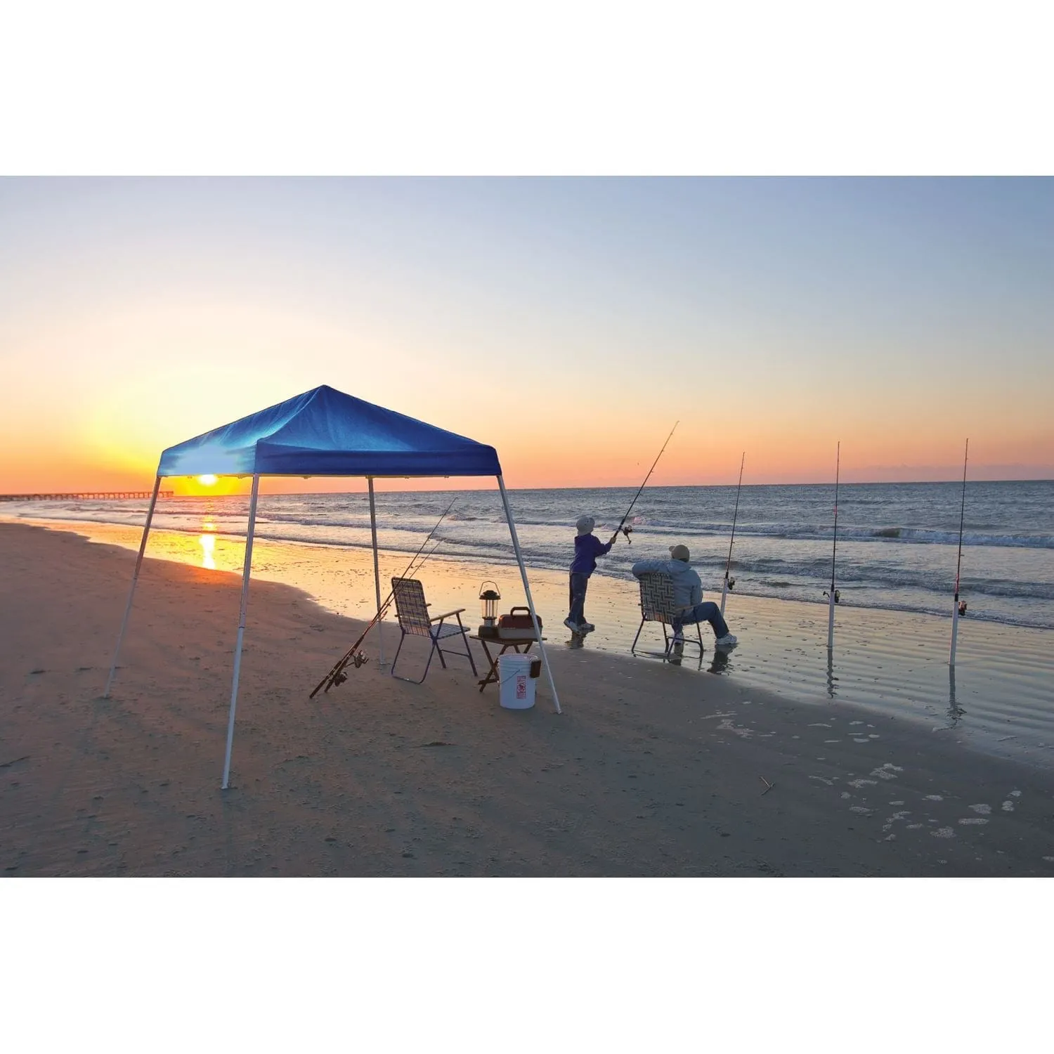 ShelterLogic | Pop-Up Canopy HD - Slant Leg 8 x 8 ft. Blue