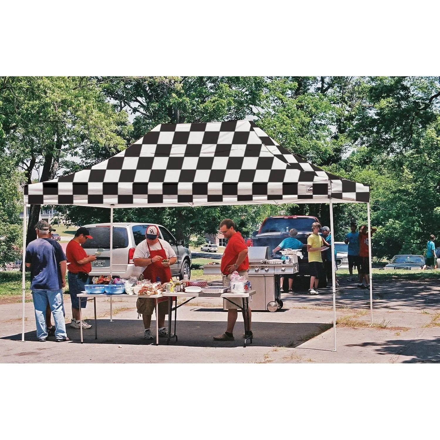 ShelterLogic | Pop-Up Canopy HD - Straight Leg 10 x 15 ft. Checkered Flag