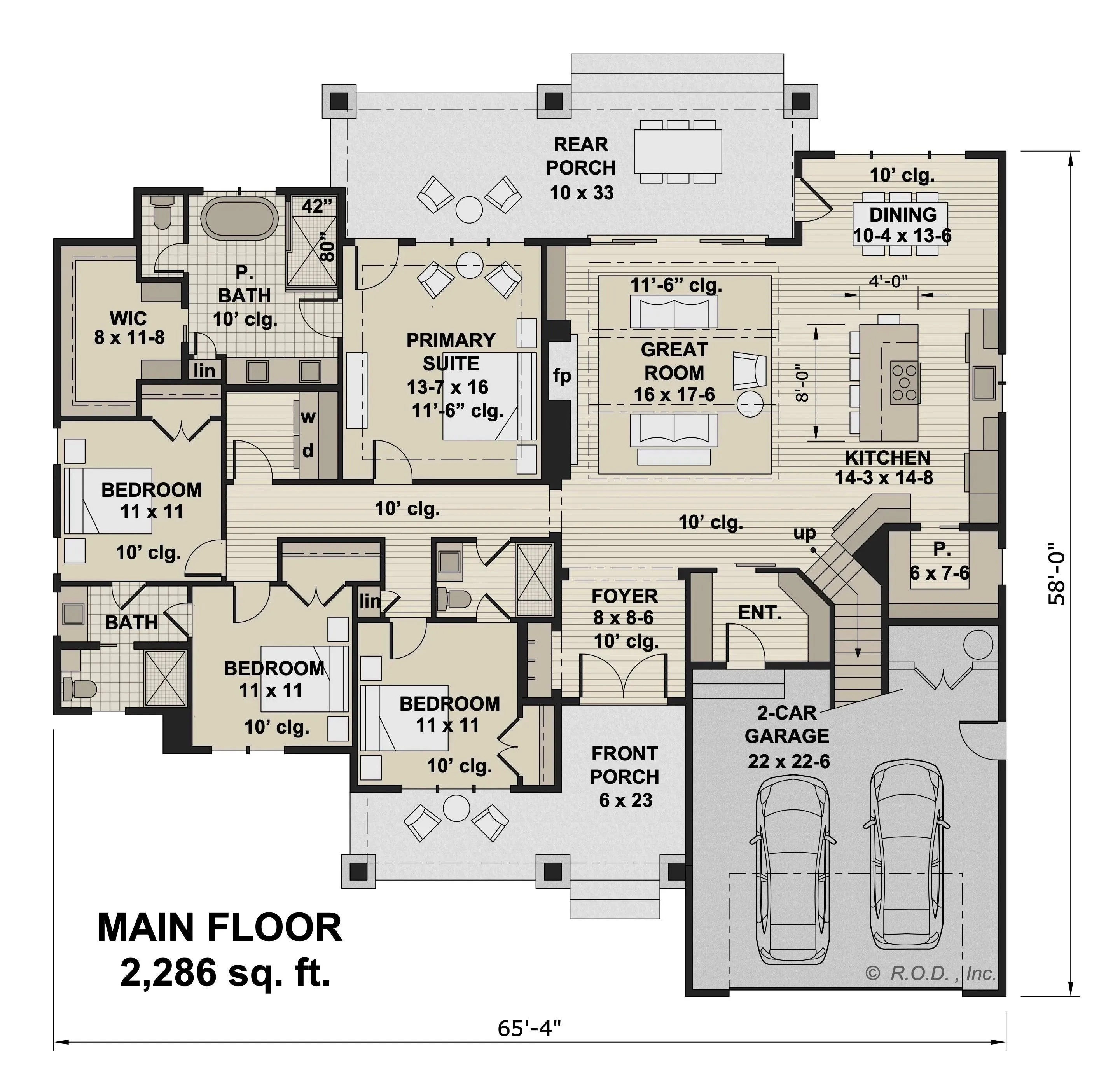 Spacious 2,286 Sq Ft Family Home Plan