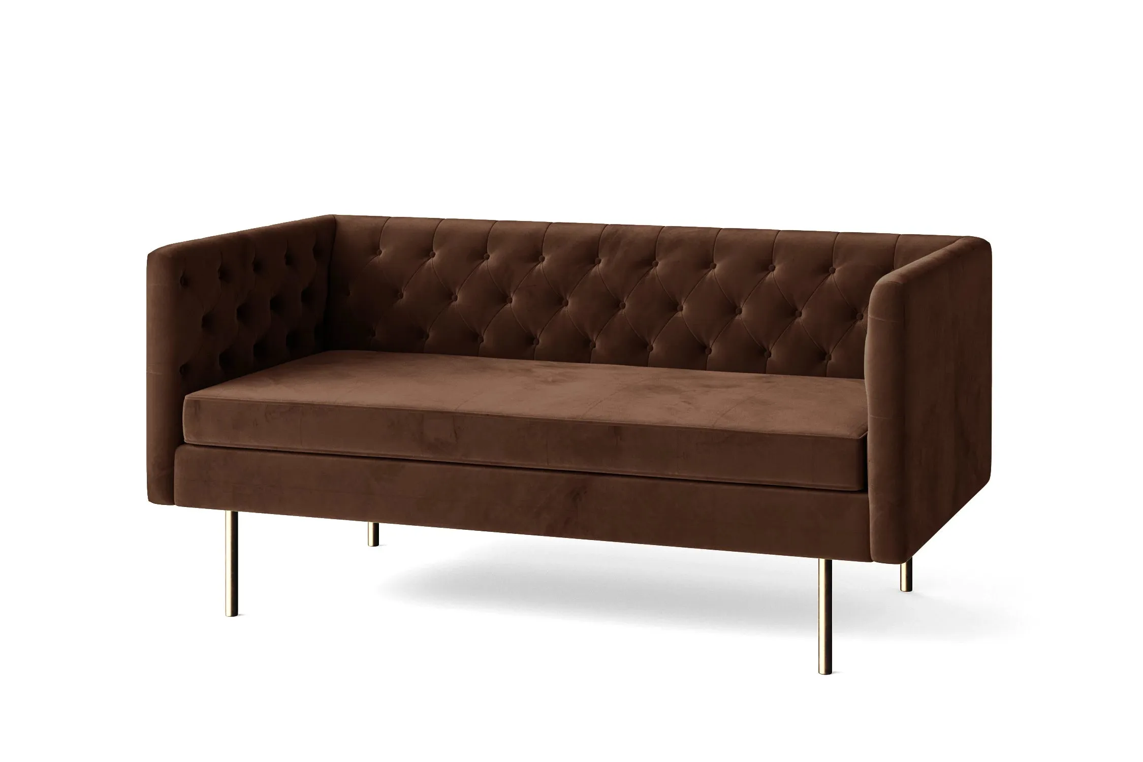 Spezia 2 Seater Sofa Coffee Brown Velvet