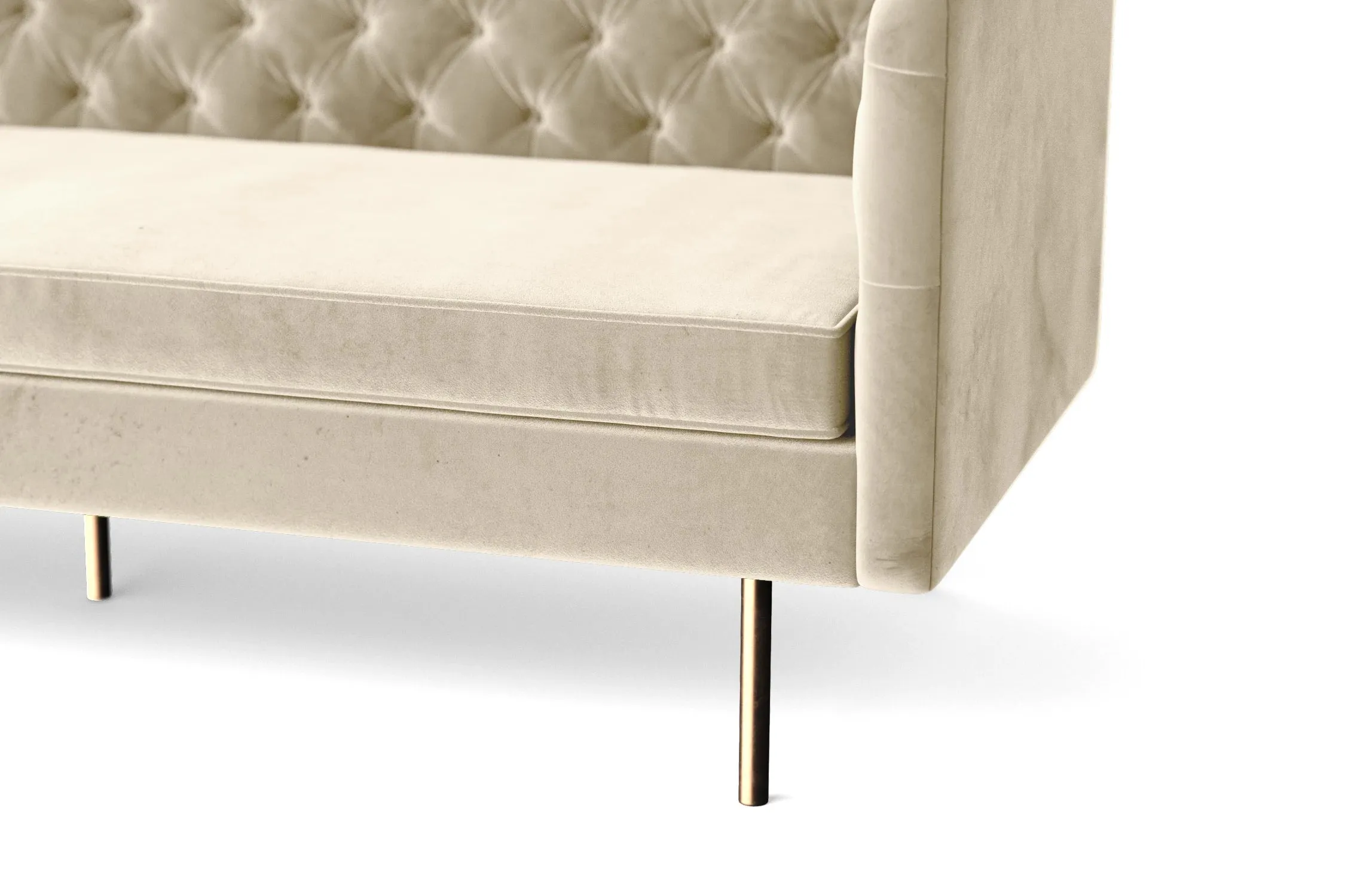 Spezia 2 Seater Sofa Cream Velvet