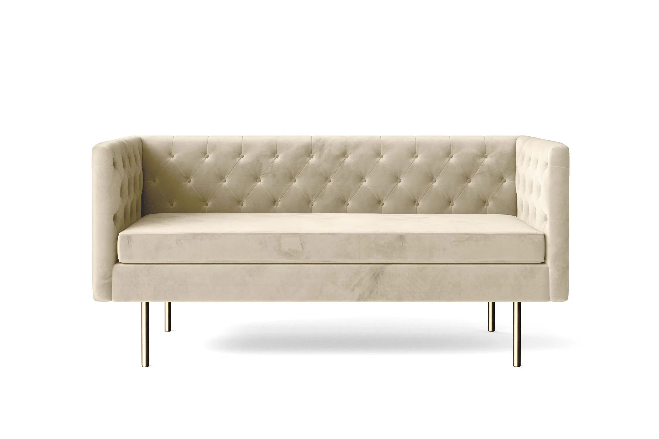 Spezia 2 Seater Sofa Cream Velvet