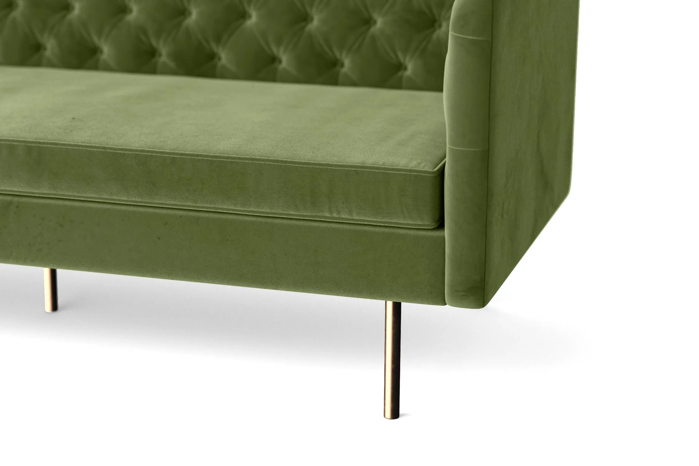 Spezia 2 Seater Sofa Lime Velvet