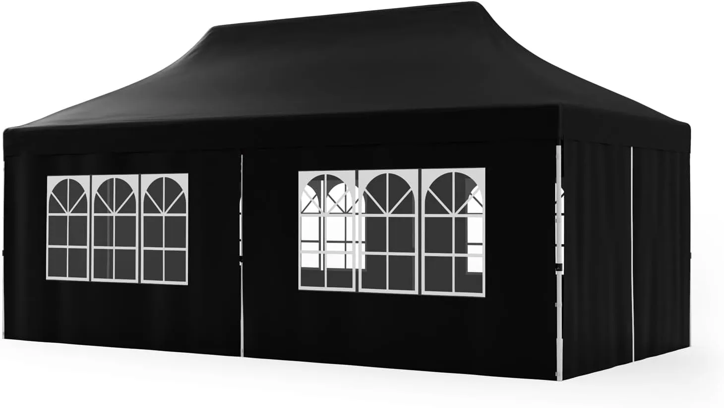 Tangkula 10x20 Ft Pop Up Canopy with 6 Sidewalls, Instant Setup Canopy Tent with 2 Zippered Door, Windows, Carrying Bag