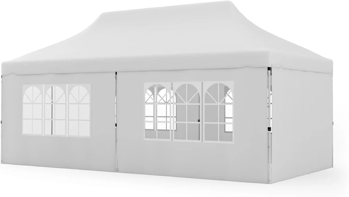 Tangkula 10x20 Ft Pop Up Canopy with 6 Sidewalls, Instant Setup Canopy Tent with 2 Zippered Door, Windows, Carrying Bag