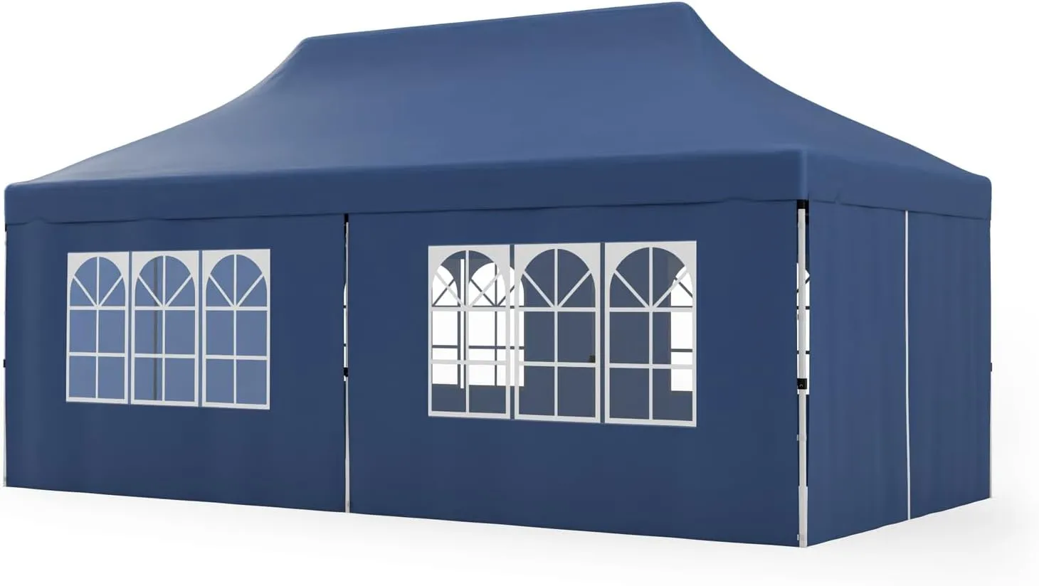 Tangkula 10x20 Ft Pop Up Canopy with 6 Sidewalls, Instant Setup Canopy Tent with 2 Zippered Door, Windows, Carrying Bag