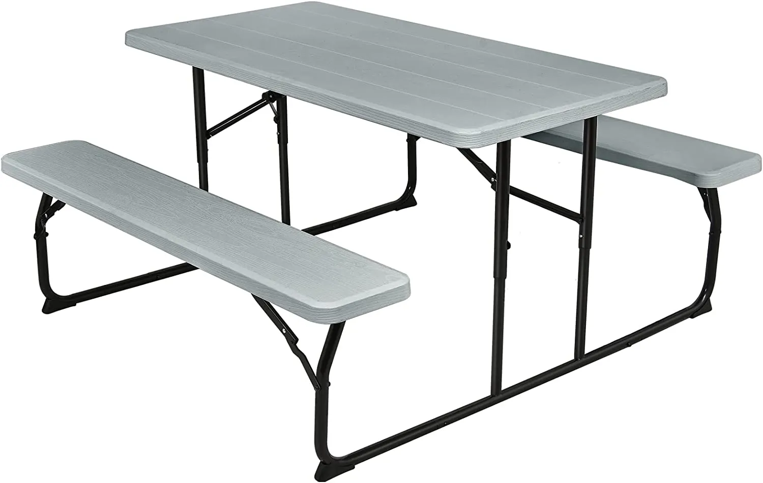 Tangkula Folding Picnic Table with 2 Benches