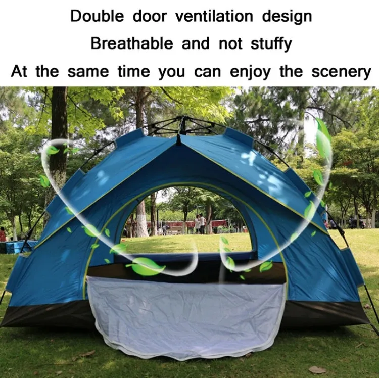 TC-014 Outdoor Beach Travel Camping Automatic Spring Multi-Person Tent For 2 People(Green Mat Hammock)