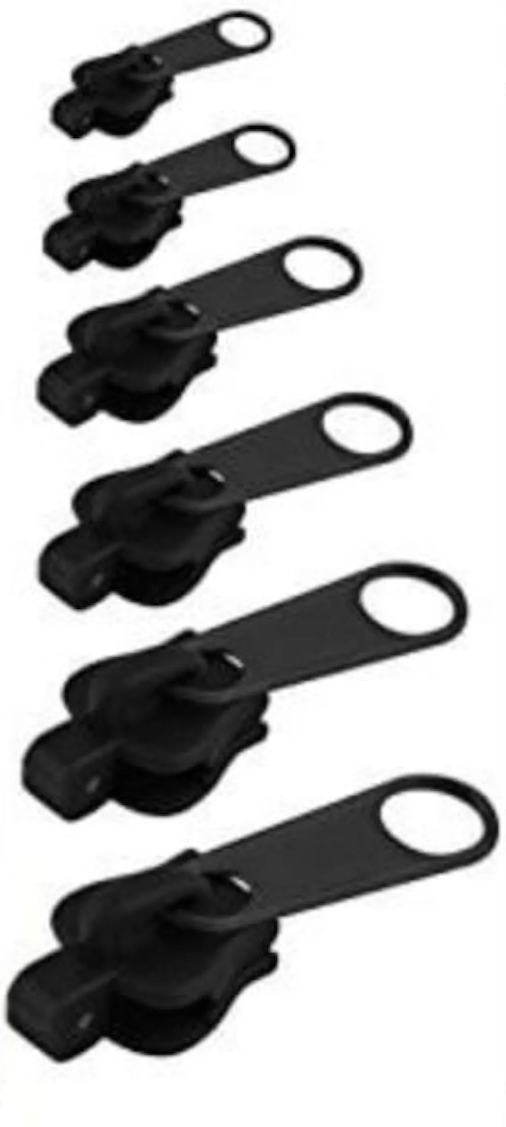 Universal Zipper Repair Kit - 6 Pack (Black) for All Your Zipper Needs