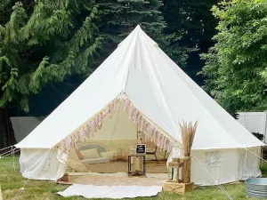 valiant Luxury New Oxford Fabric Glamping Tent 5M/16.4ft Waterproof Bell Tent for Outdoor Camping