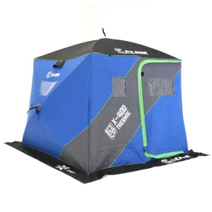 versatile X-400 Portable 4 Person 8' Pop Up Ice Fishing Thermal Hub Shelter Tent