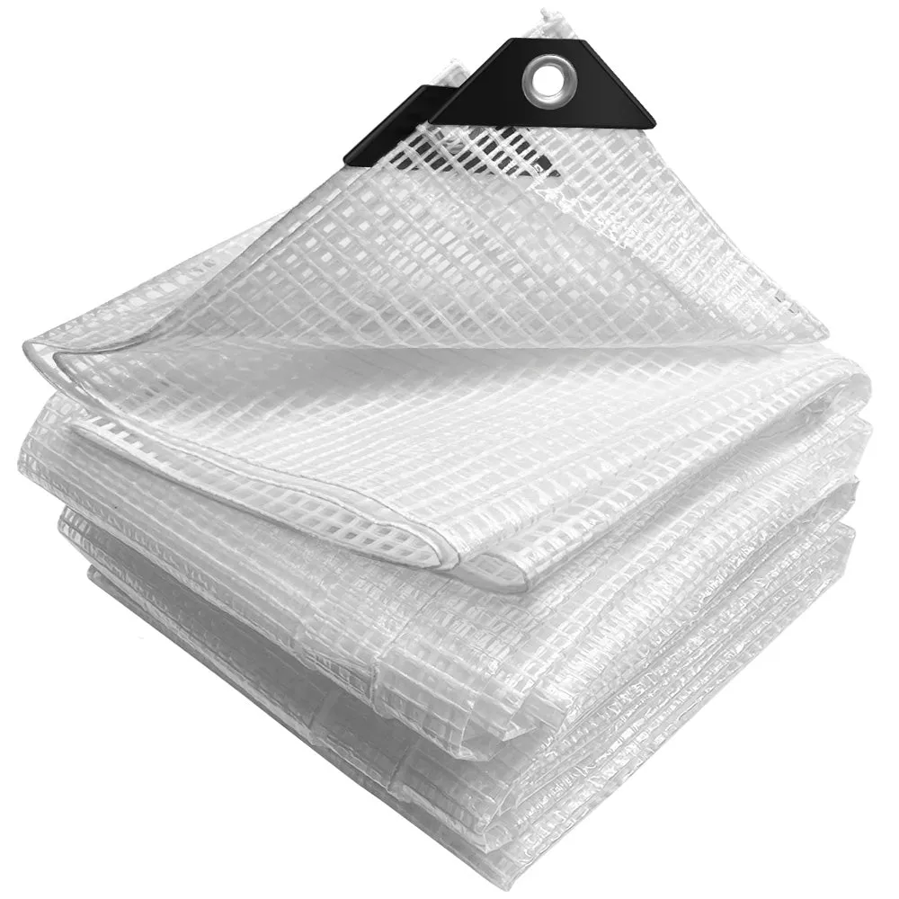 VOUNOT Protection tarpaulin in resistant and waterproof Polyethylene 180g/m² white 1.5x6m