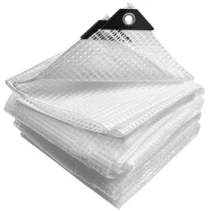 VOUNOT Protection tarpaulin in resistant and waterproof Polyethylene 180g/m² white 3x4m