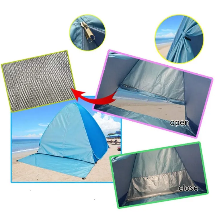 With Curtain Automatic Instant Pop Up Tent Potable Beach Tent, Size: 150x165x110cm(Orange with Yellow)