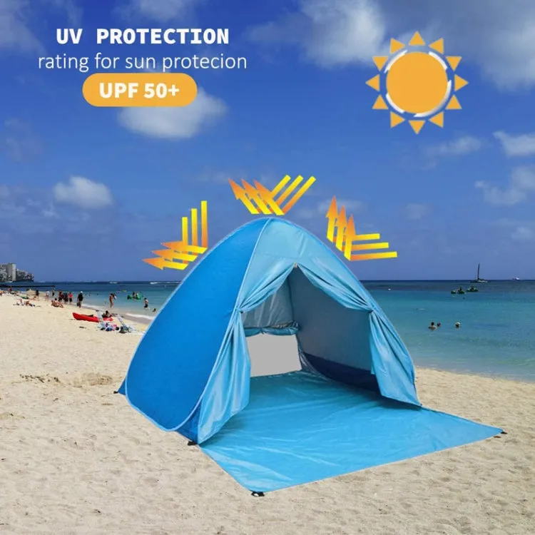 With Curtain Automatic Instant Pop Up Tent Potable Beach Tent, Size: 150x165x110cm(Orange with Yellow)