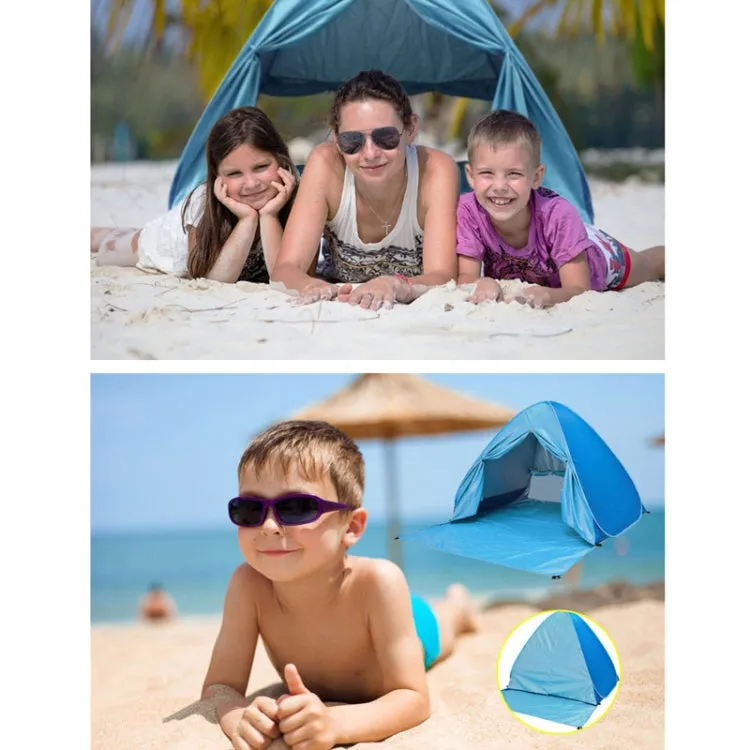 With Curtain Automatic Instant Pop Up Tent Potable Beach Tent, Size: 150x165x110cm(Orange with Yellow)