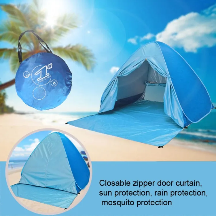 With Curtain Automatic Instant Pop Up Tent Potable Beach Tent, Size: 150x165x110cm(Orange with Yellow)